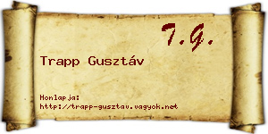 Trapp Gusztáv névjegykártya