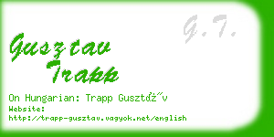 gusztav trapp business card